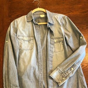 Denim button down